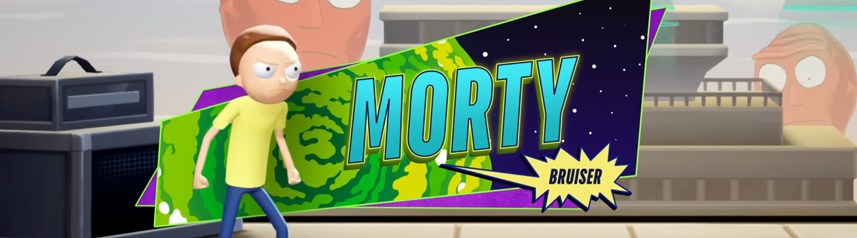 multiversus 2d platform brawler morty character screenshot