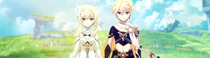 genshin impact gacha mmorpg aether lumine anime adaptation