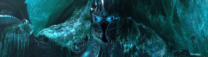 Lich King Fantasy Character with Crown Frost Throne