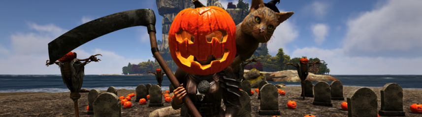 atlas pirate mmorpg pumpkin head scythe