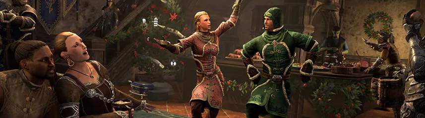 elder scrolls online fantasy mmorpg christmas party