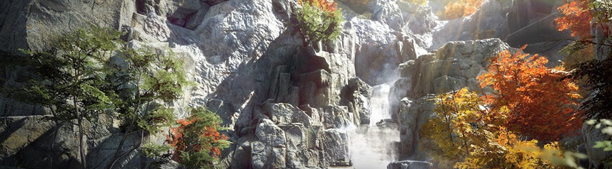 black desert online land of the morning light waterfall