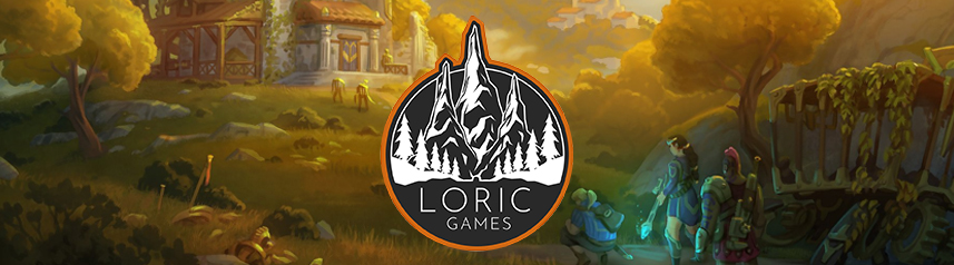 loric games key art logo banner