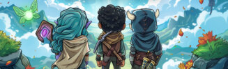 swords n magic and stuff characters back banner