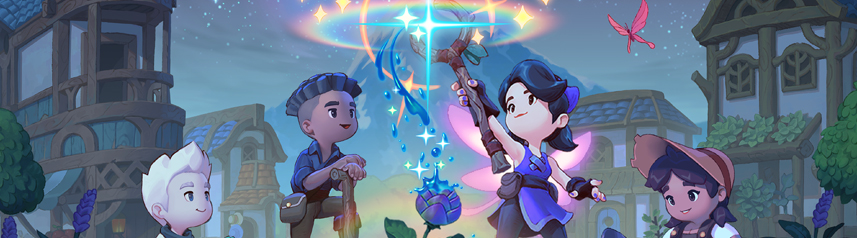 fae farm multiplayer farming sim key art night