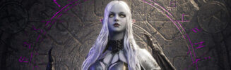 throne and liberty dark elf character banner