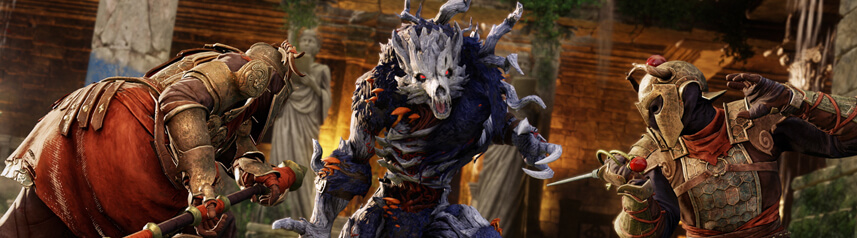 new world aeternum mmorpg reboot wolf gorgon banner