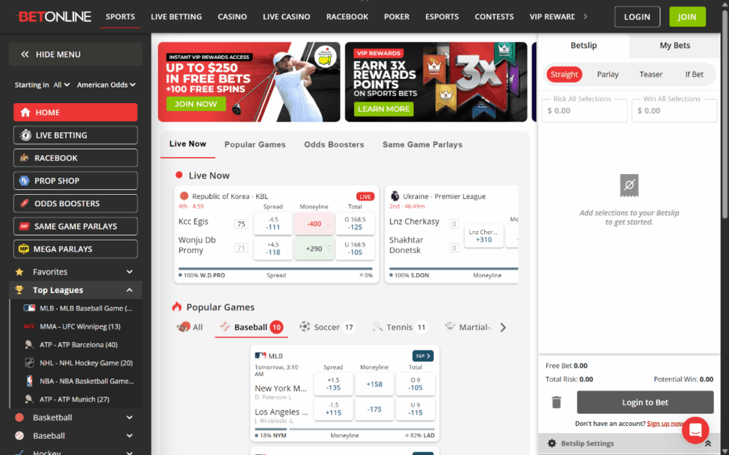 us betting sites - betonline