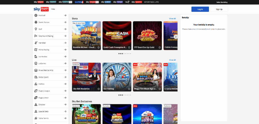 sky bet sky vegas homepage - best online casinos in the UK
