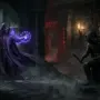 Enchanter and Rogue characters in atmospheric dungeon setting for Pantheon Rise of the Fallen PTR update