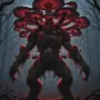 Rotmire fungal colossus boss in WoW Midnight Sporefall raid surrounded by dark corrupted forest atmosphere