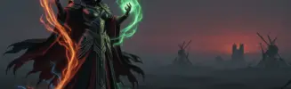 Angmarim Sorceress wielding elemental magic in the Ettenmoors for Lord of the Rings Online Update 49