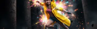 Jubilee's plasma fireworks illuminate ancient Thebes ruins in Marvel Rivals Season 9