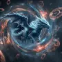 Frost dragon mount emerging from bronze temporal magic in World of Warcraft Turbulent Timeways event