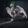 Fantasy MMO mount beside a progression of blank event tokens in a dark red-accented game setting