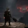 Armored fantasy gladiator overlooking a red-lit rated PvP arena ladder