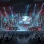 Fantasy esports arena and convention stage representing World of Warcraft BlizzCon 2026 panels and rewards
