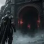 Armored adventurer entering a red-lit fantasy dungeon during the WoW Forever beta