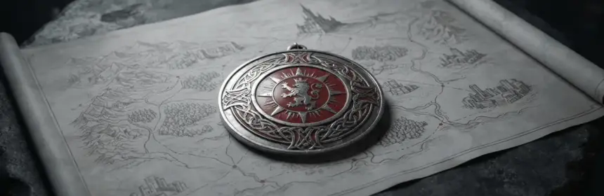 Legacy shield and connected exploration routes representing account-wide progression in WoW Forever